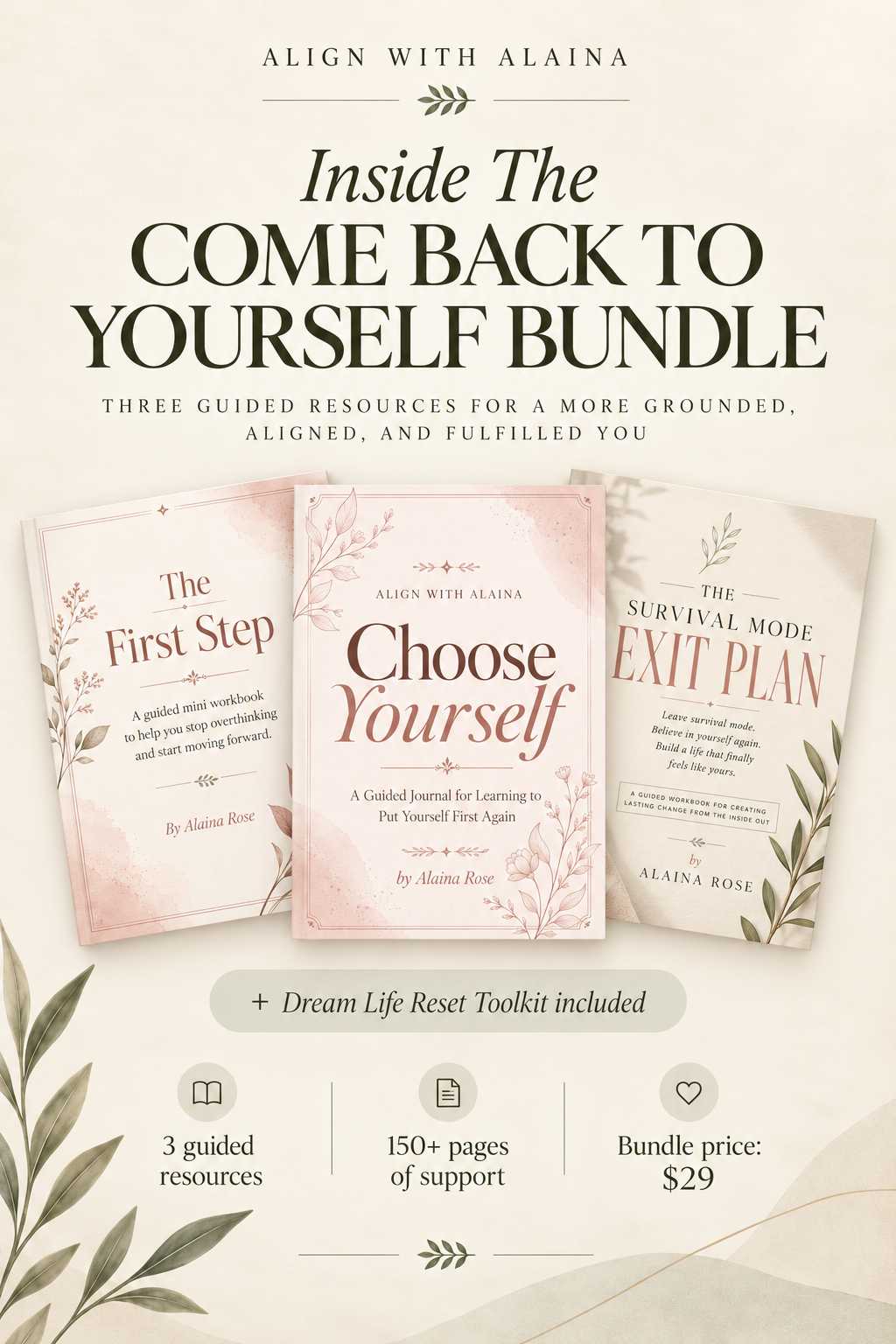 The Come Back to Yourself Bundle | Survival Mode Workbooks + Guided Journals