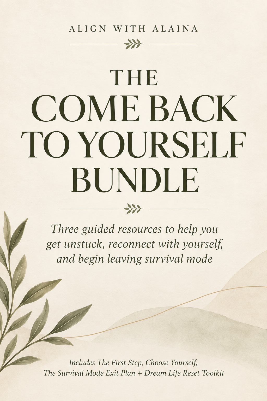The Come Back to Yourself Bundle | Survival Mode Workbooks + Guided Journals