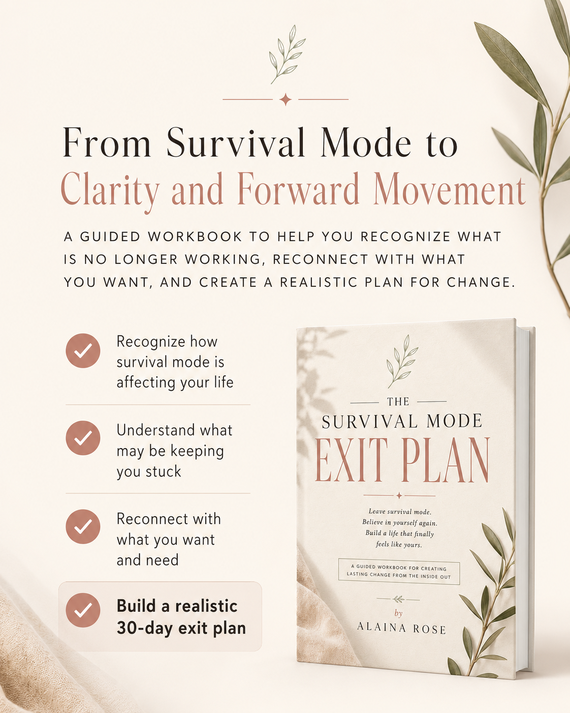 The Survival Mode Exit Plan | A Guided Workbook to Feel Like Yourself Again