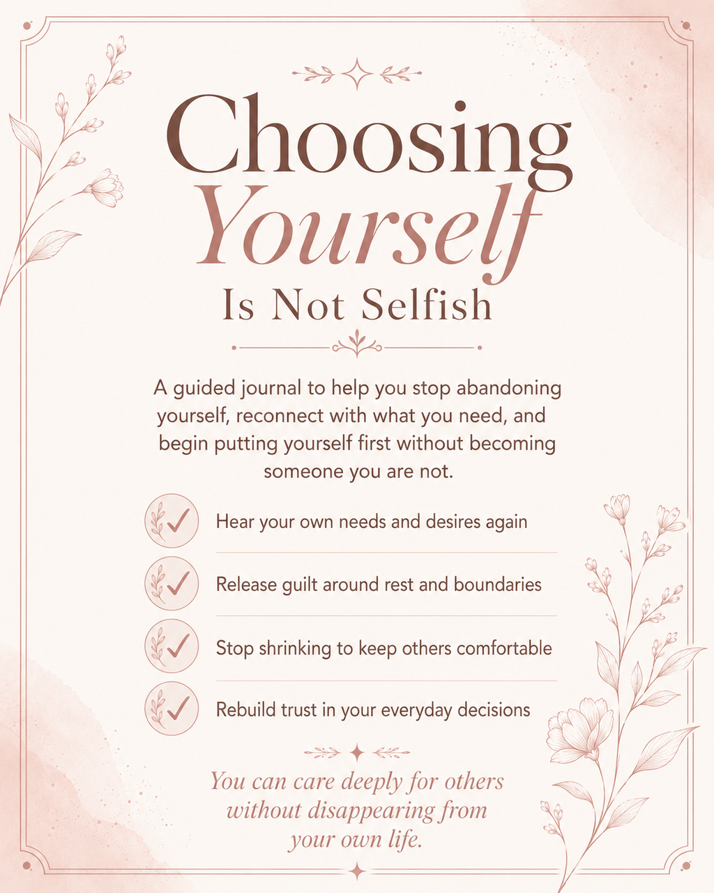 Choose Yourself | A Guided Journal for Putting Yourself First Again