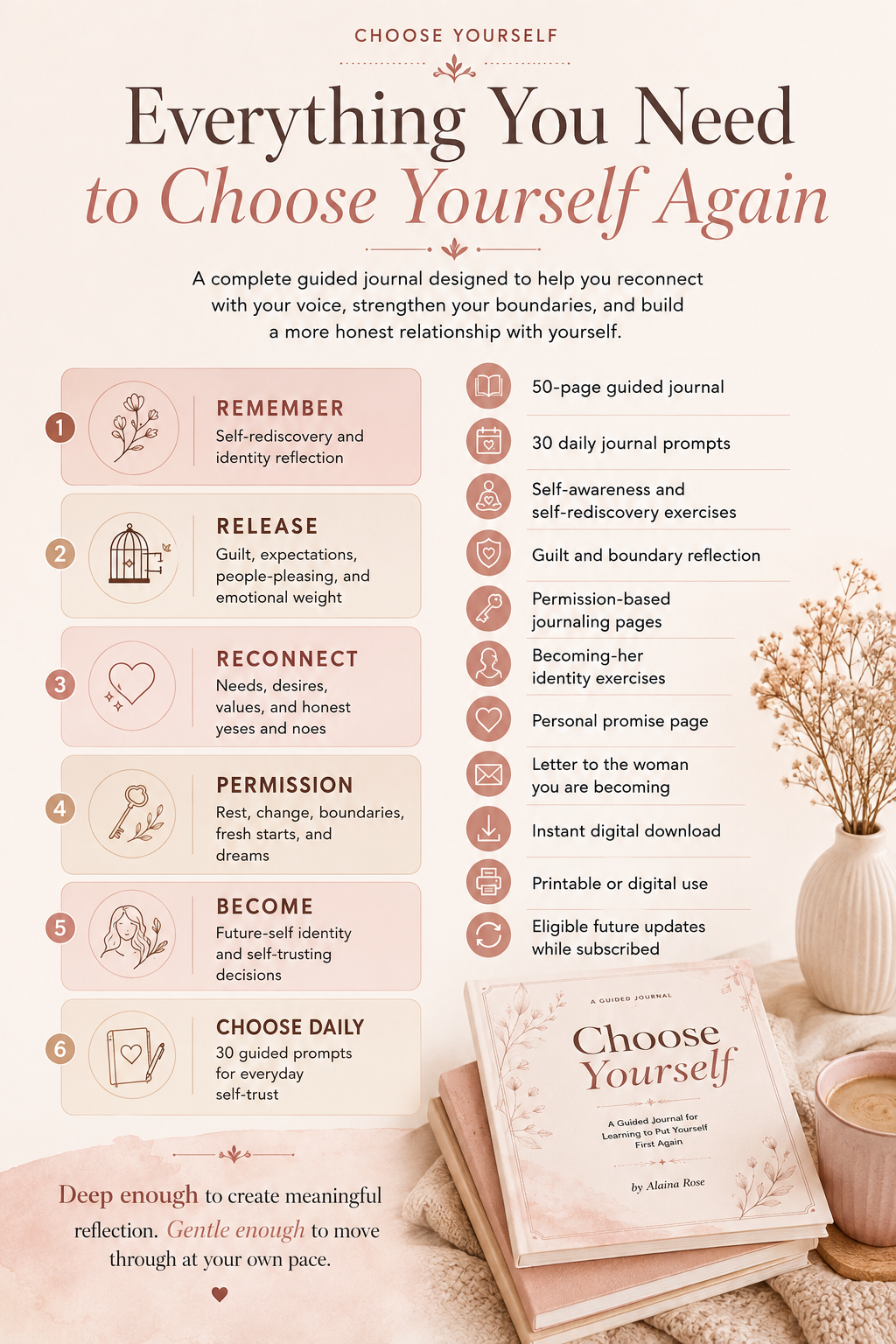 Choose Yourself | A Guided Journal for Putting Yourself First Again