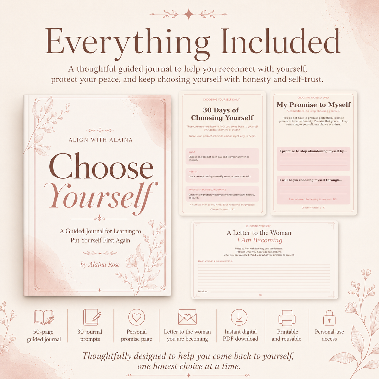 Choose Yourself: A Guided Journal for Learning to Put Yourself First Again