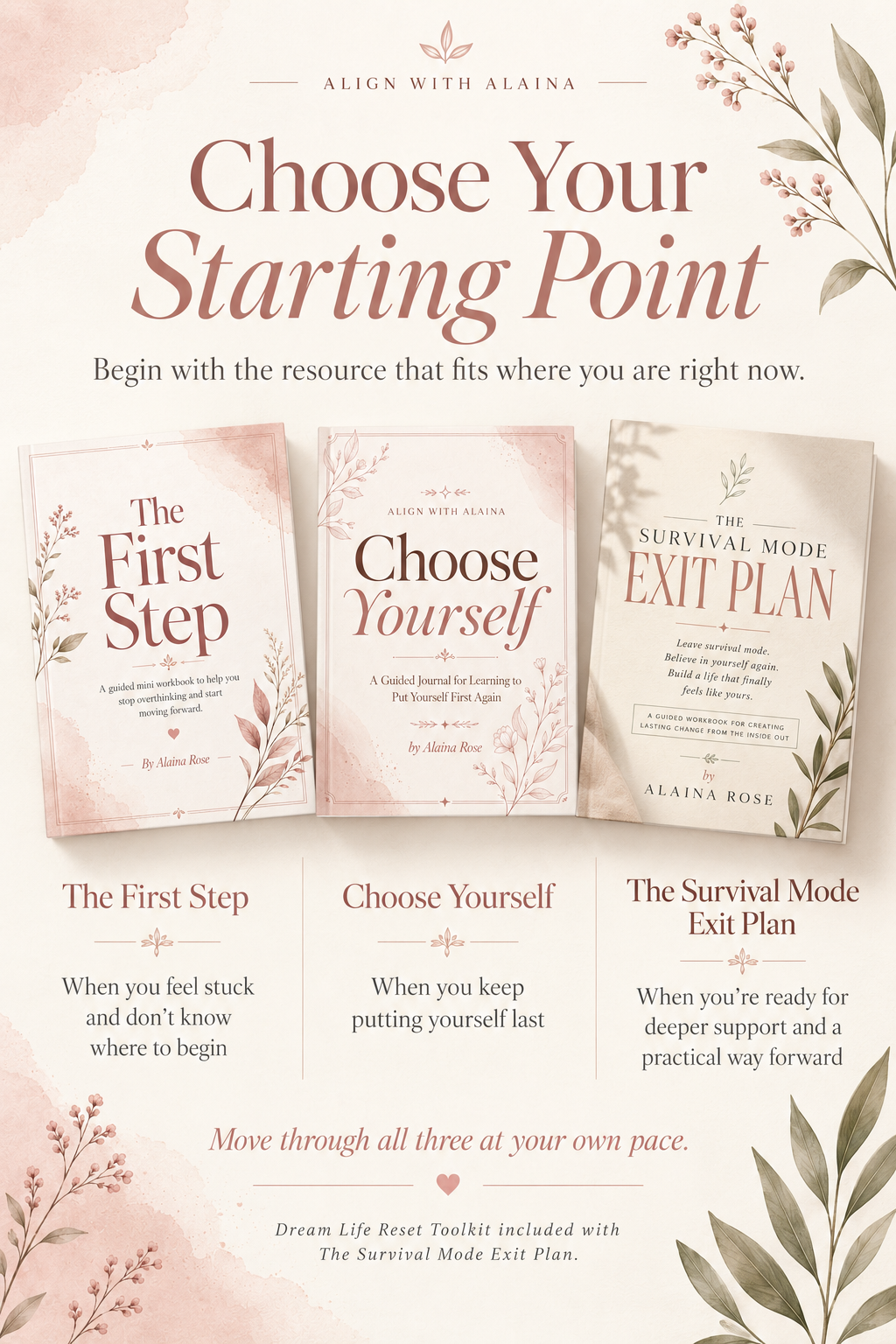 The Come Back to Yourself Bundle | Survival Mode Workbooks + Guided Journals